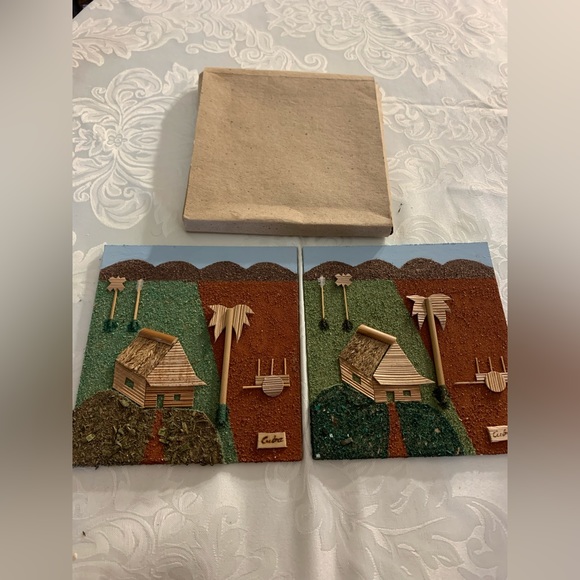 Paintings relief on wood, Cuban landscapes.unknown author. - Picture 3 of 4